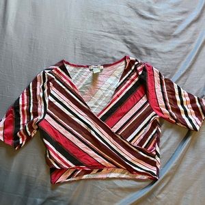 Forever21 striped crop top